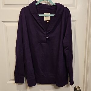 Merona Women's Deep Purple Cowl Neck Sweater